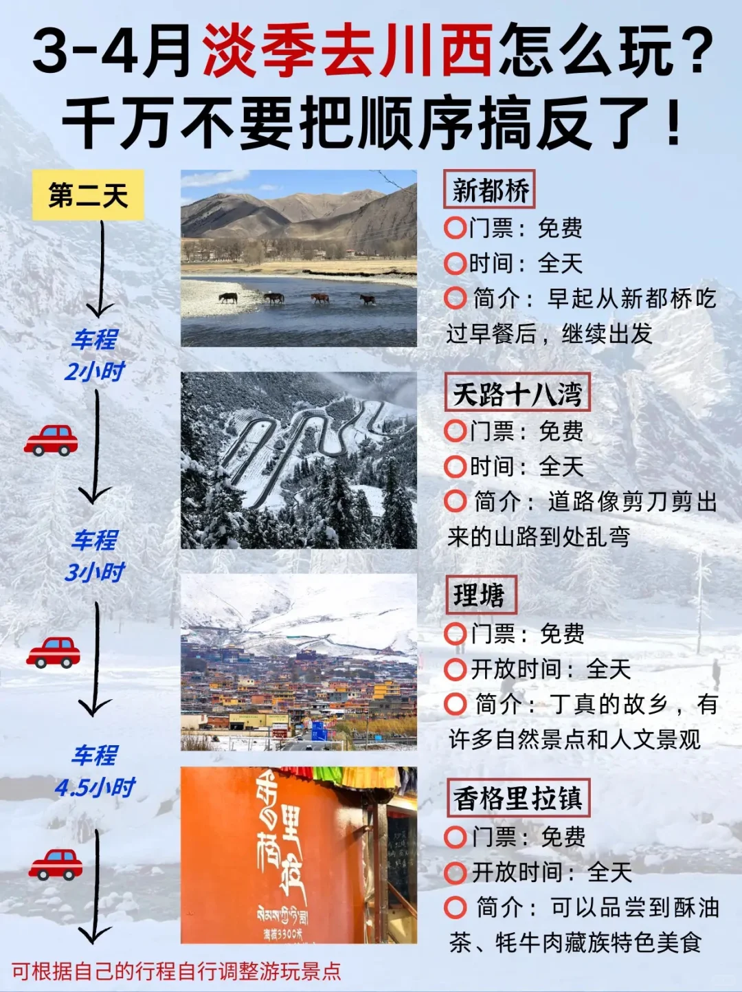3-4月淡季去川西❗一次性讲清楚怎么玩✍。