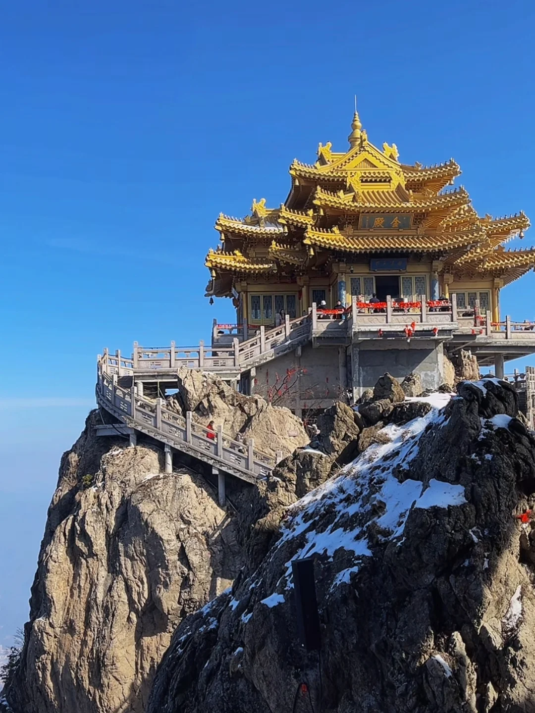 3.8号老君山实况,天气回暖了🌞:……