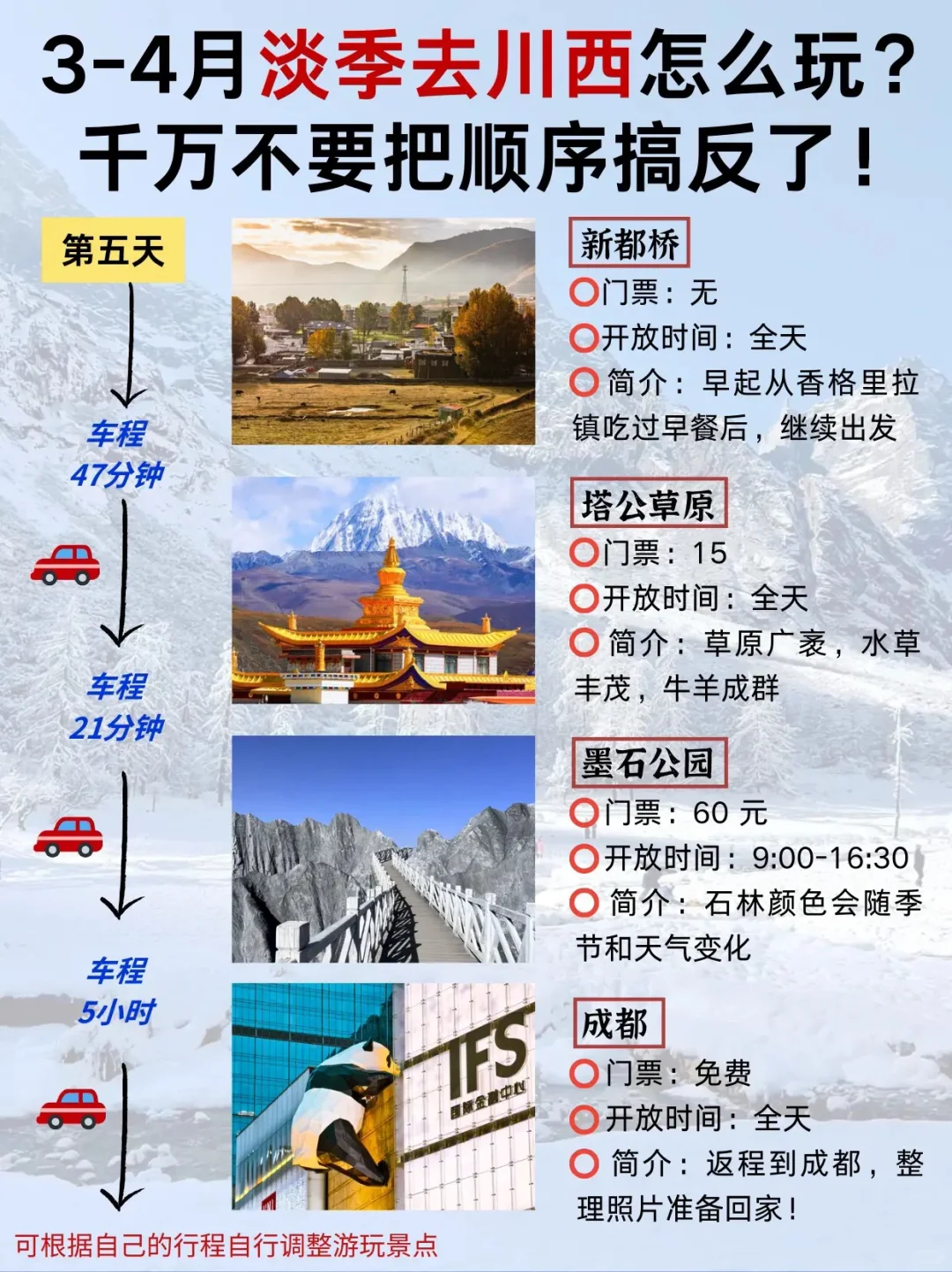 3-4月淡季去川西❗一次性讲清楚怎么玩✍。