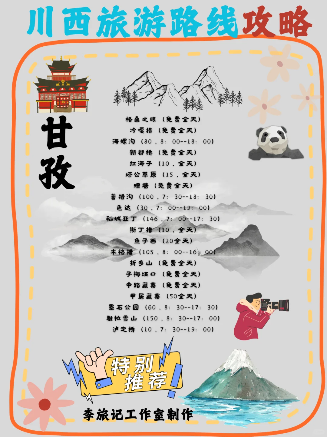 超详细的💯川西旅游攻略 出行必备 快🐎住✨