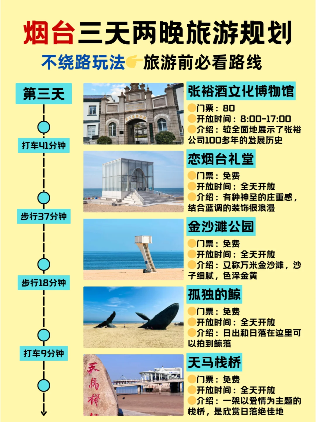 烟台旅游攻略📍三天两晚不绕路行程➕建议