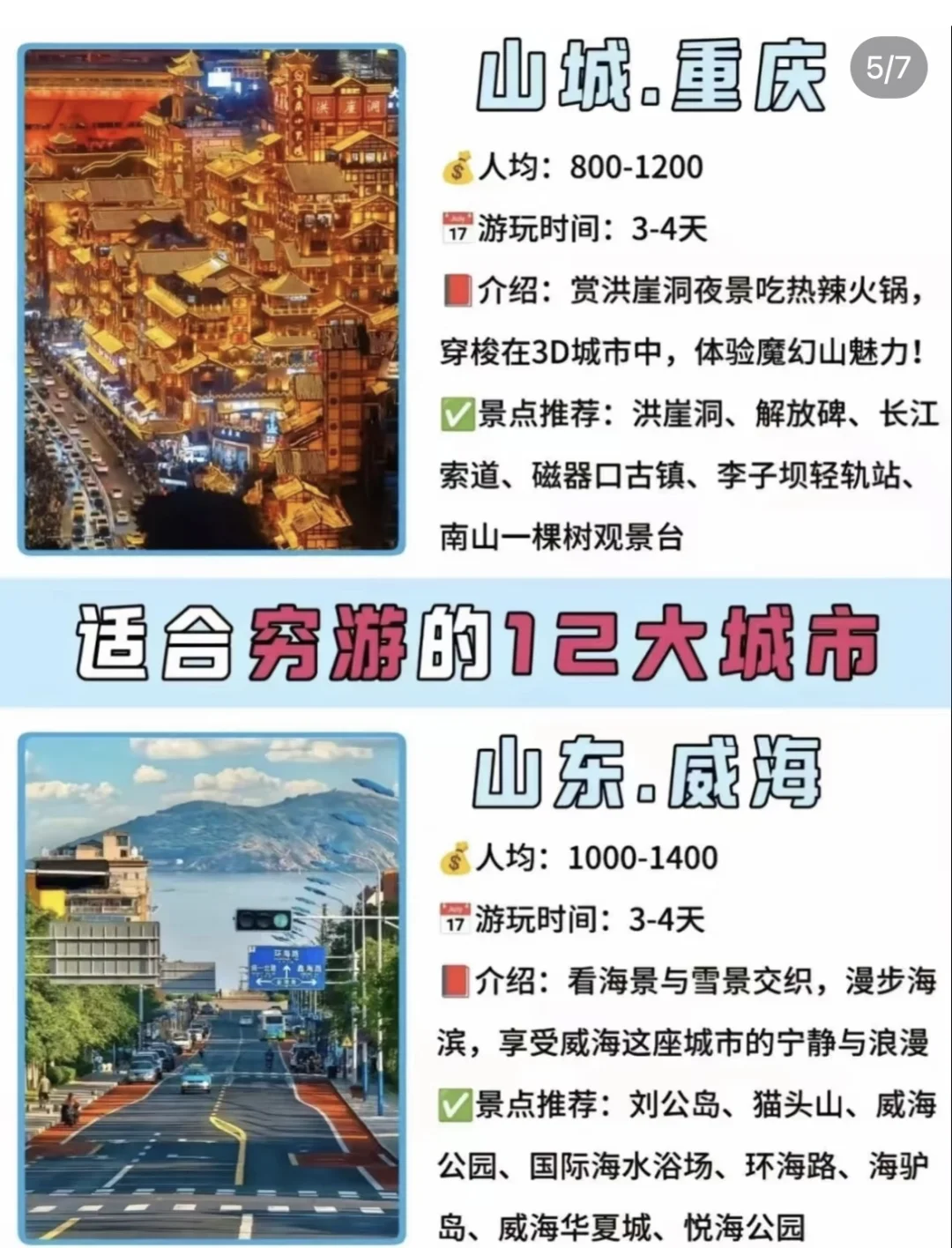 必去旅游城市推荐进来看看有没有你喜欢的