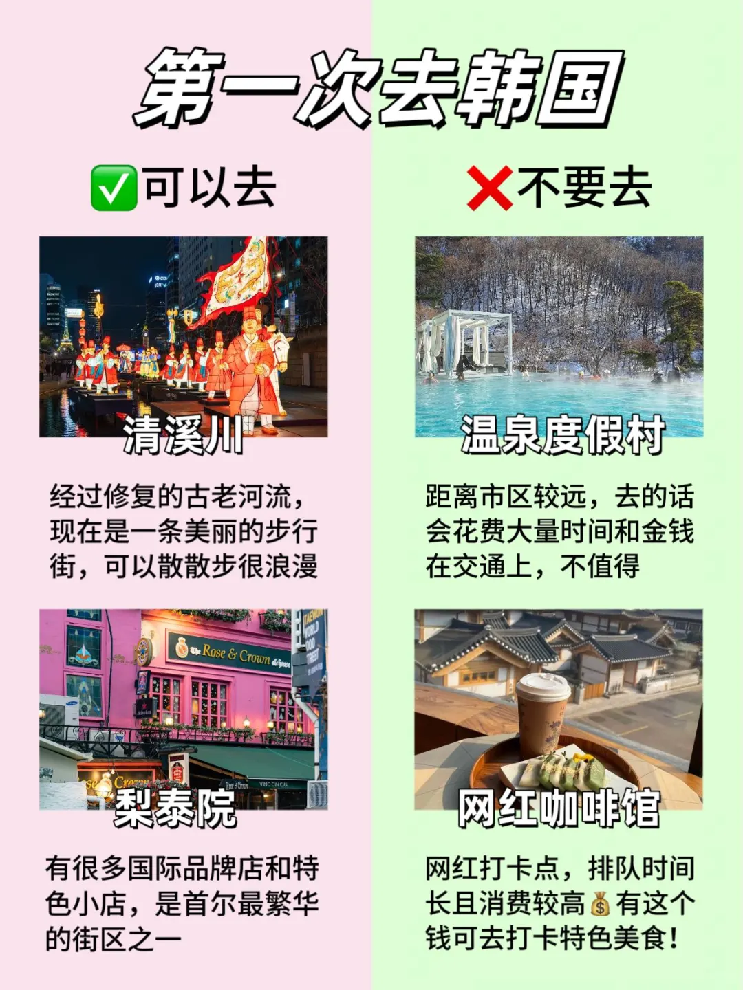 韩国旅游🇰🇷热门景点红黑榜❌拒绝踩坑
