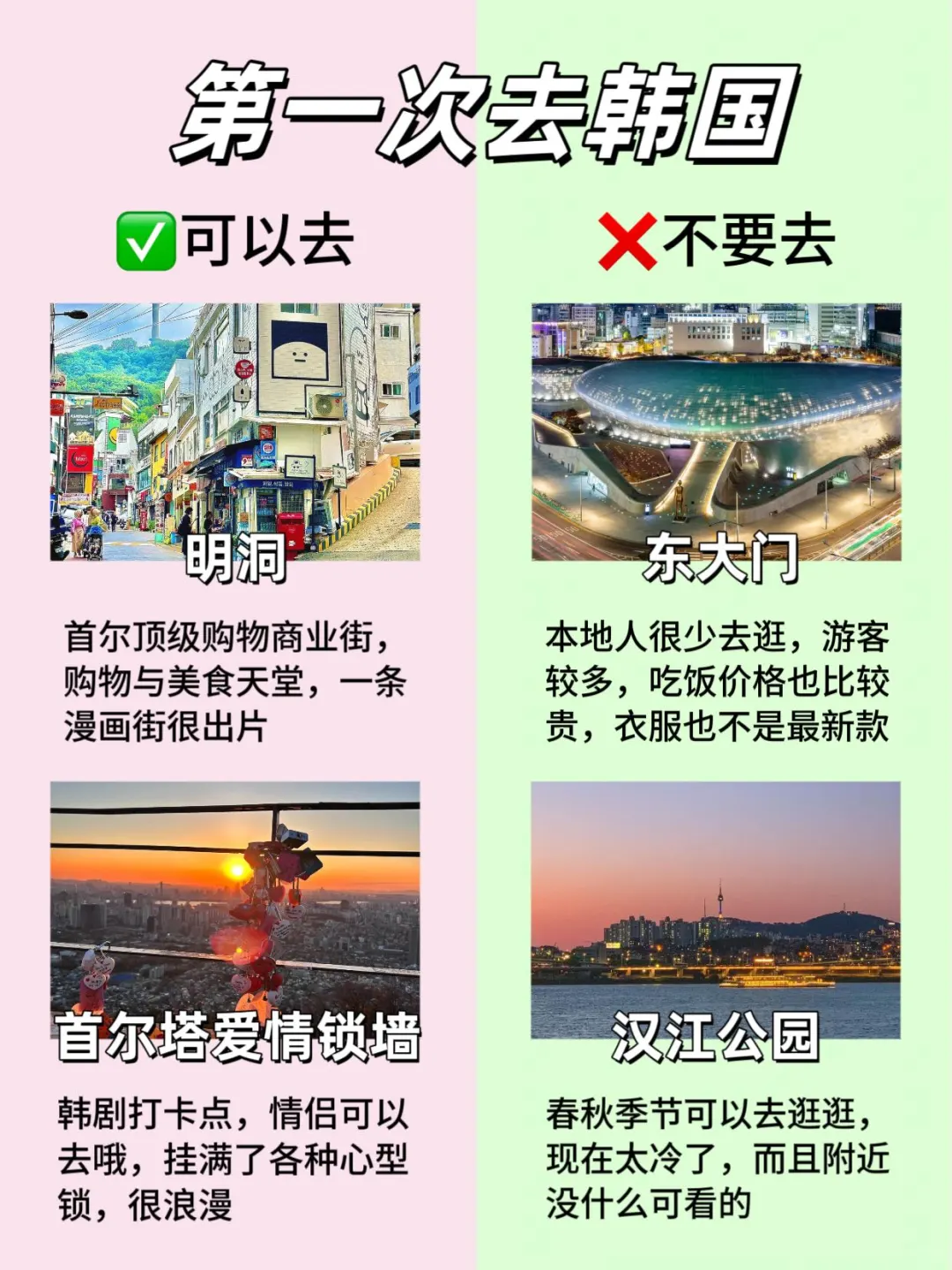韩国旅游🇰🇷热门景点红黑榜❌拒绝踩坑