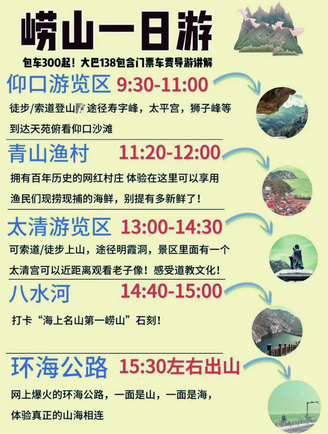 青岛崂山一日游🔥超全旅游攻略