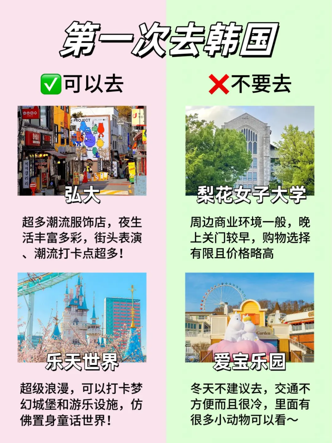 韩国旅游🇰🇷热门景点红黑榜❌拒绝踩坑