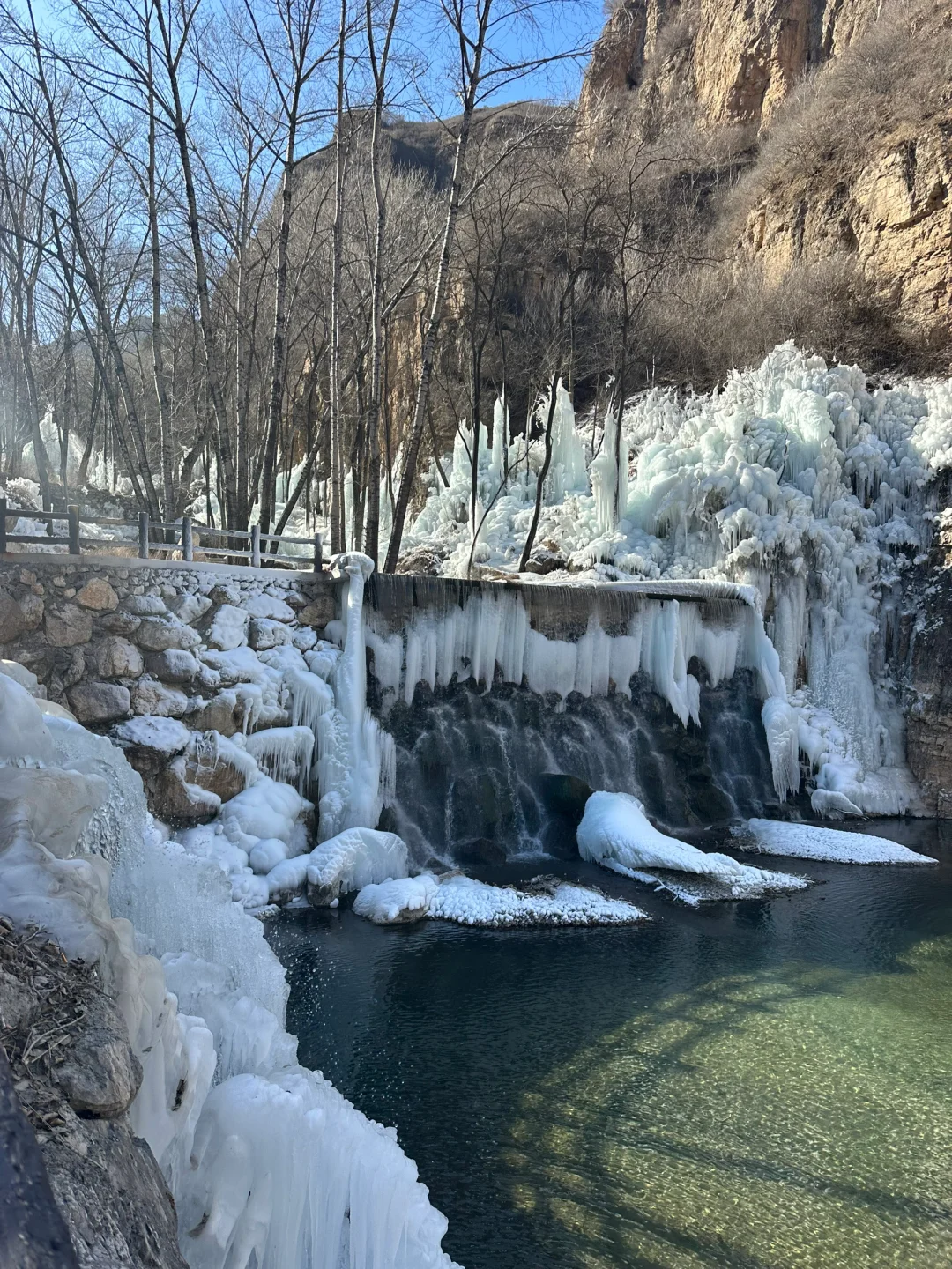 大同的冰瀑真的太美了！