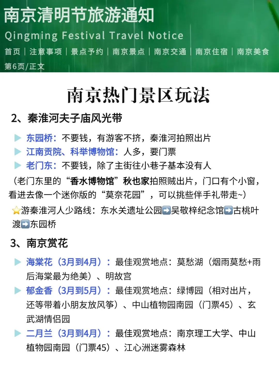 写给清明假期来南京的姐妹👭附超全旅游攻略