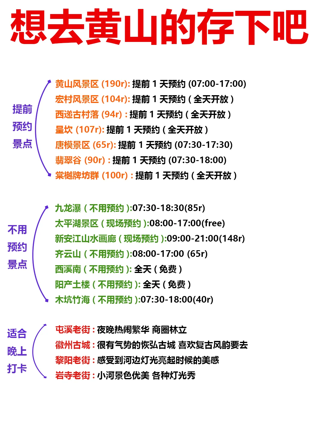 3－4 月去黄山旅游攻略🙏能帮一个是一个