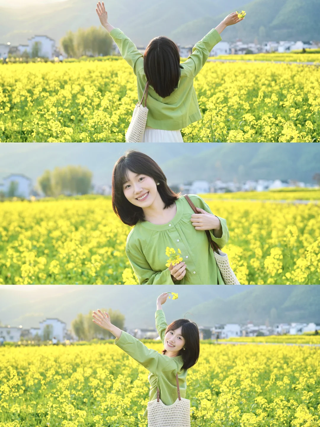 春日出游🌼油菜花拍出电影氛围感