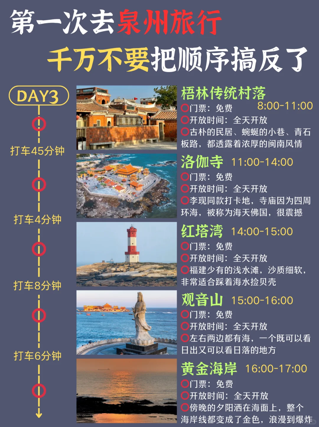 泉州旅游攻略📍3天2夜不绕路行程➕建议！！