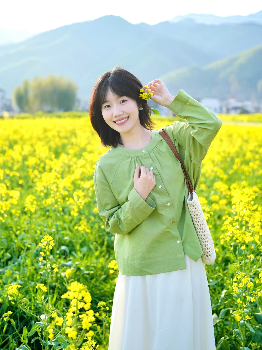 春日出游🌼油菜花拍出电影氛围感