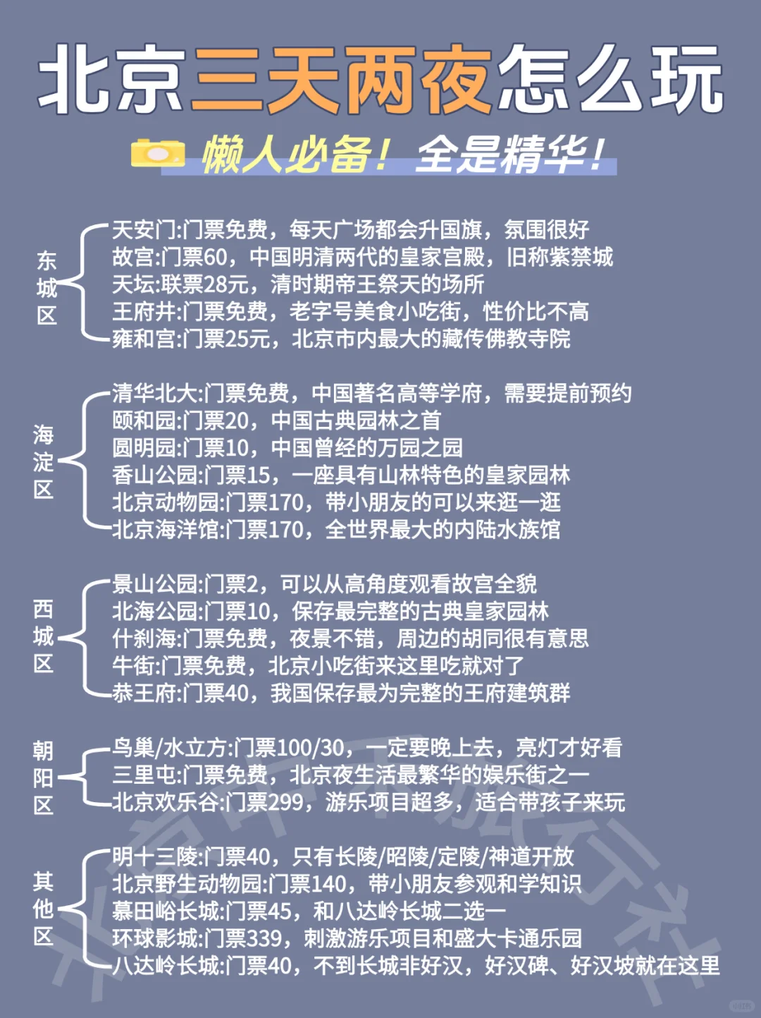 北京旅游攻略，去完这几个景点再离开北京‼