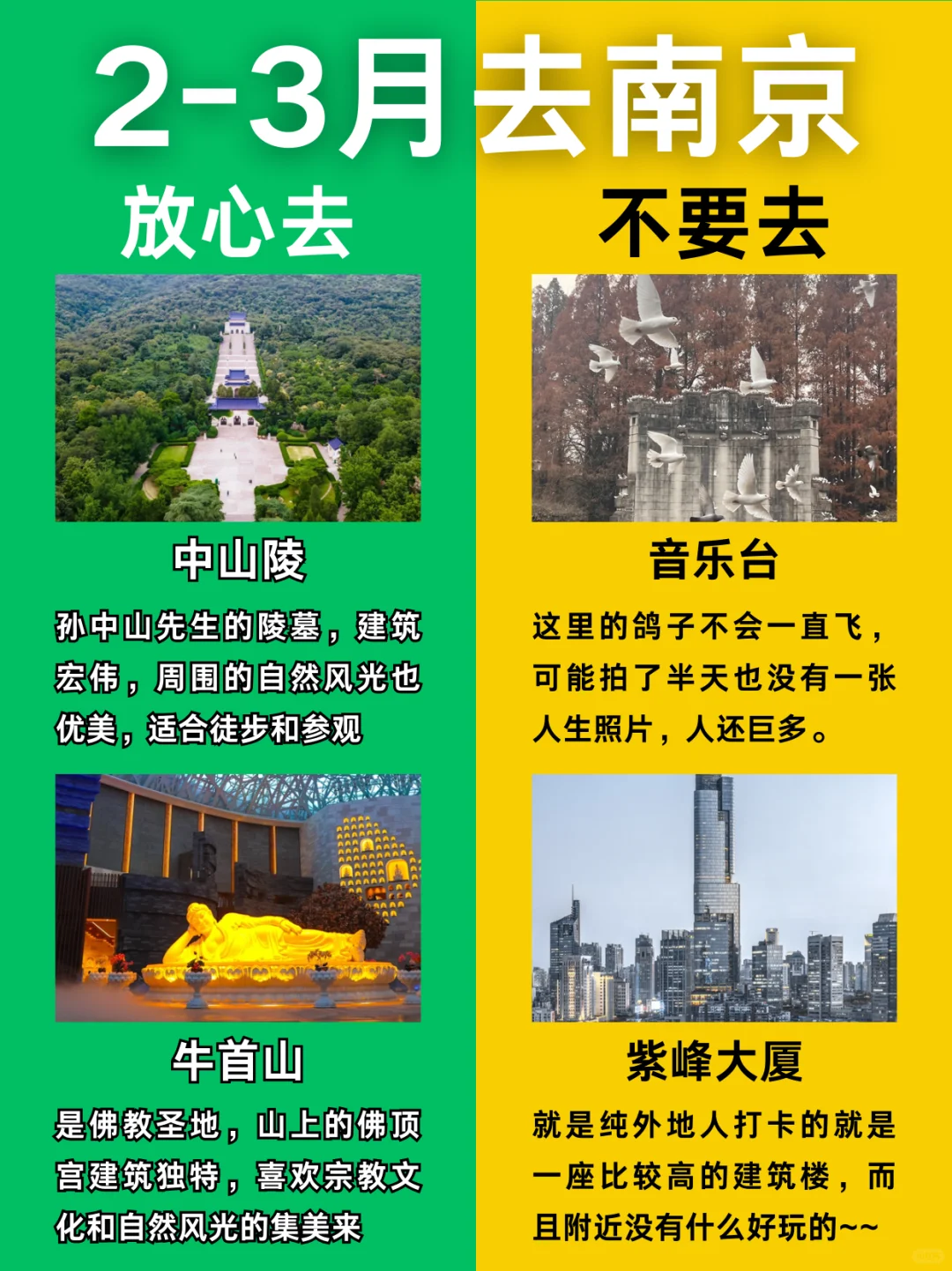 南京2-3🈷景点📍建议去🆚不建议去