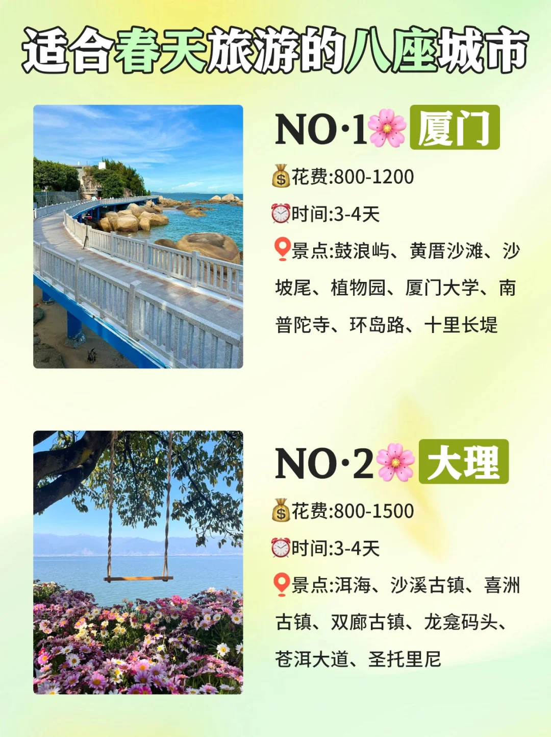 适合春天旅游的八个城市🍃不能错过🔥