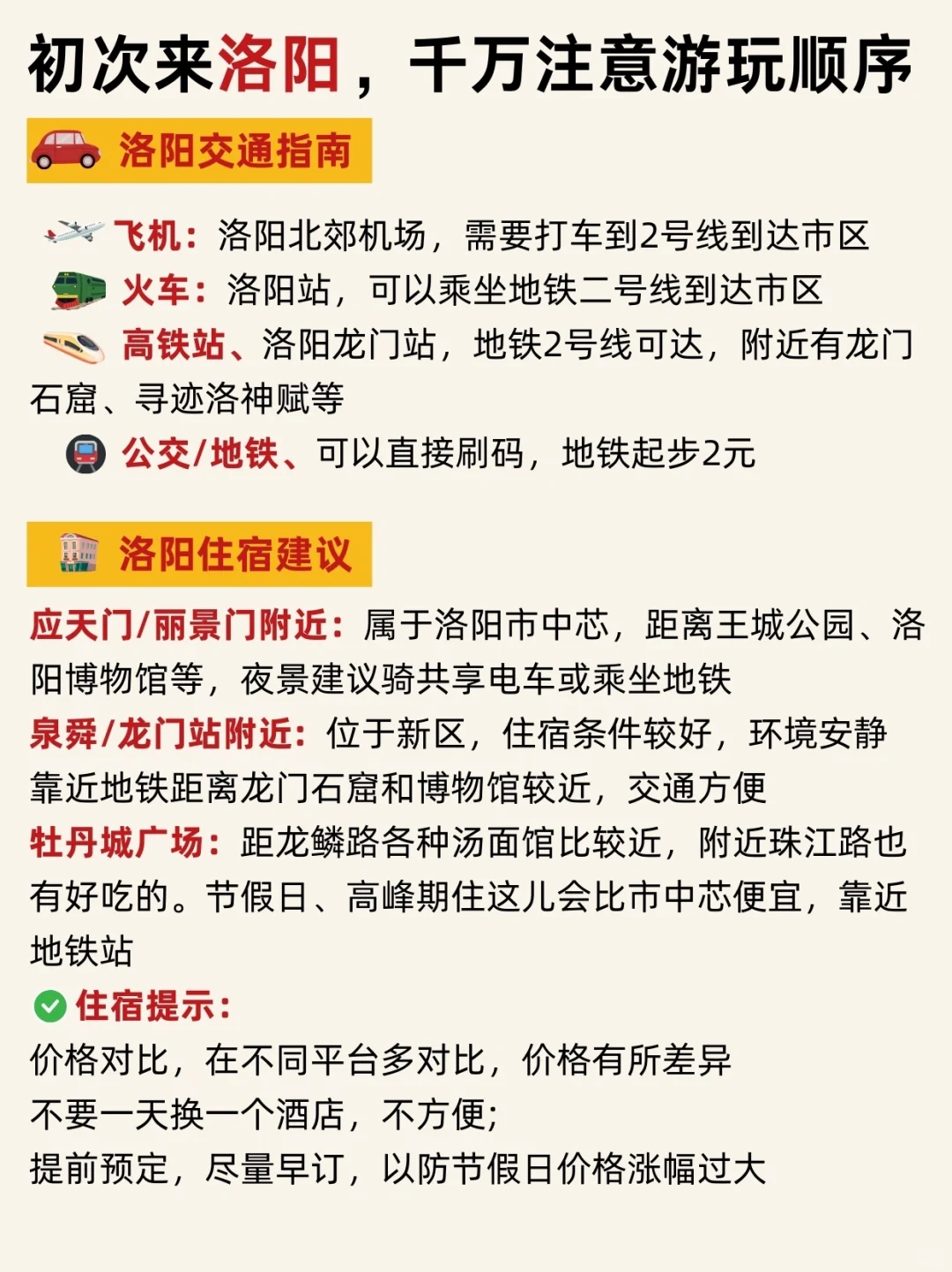 洛阳旅游❗️三日不绕路攻略💯抄作业啦🔥