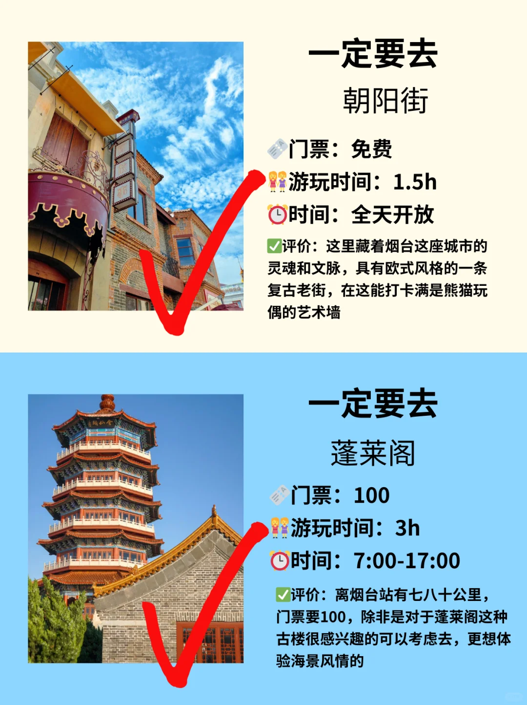 终于有人把烟台景点说清楚了！附超全避坑✅