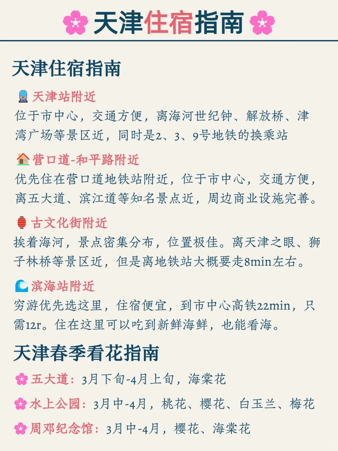 3-5月来天津的姐妹注意‼️超全天津旅游攻略