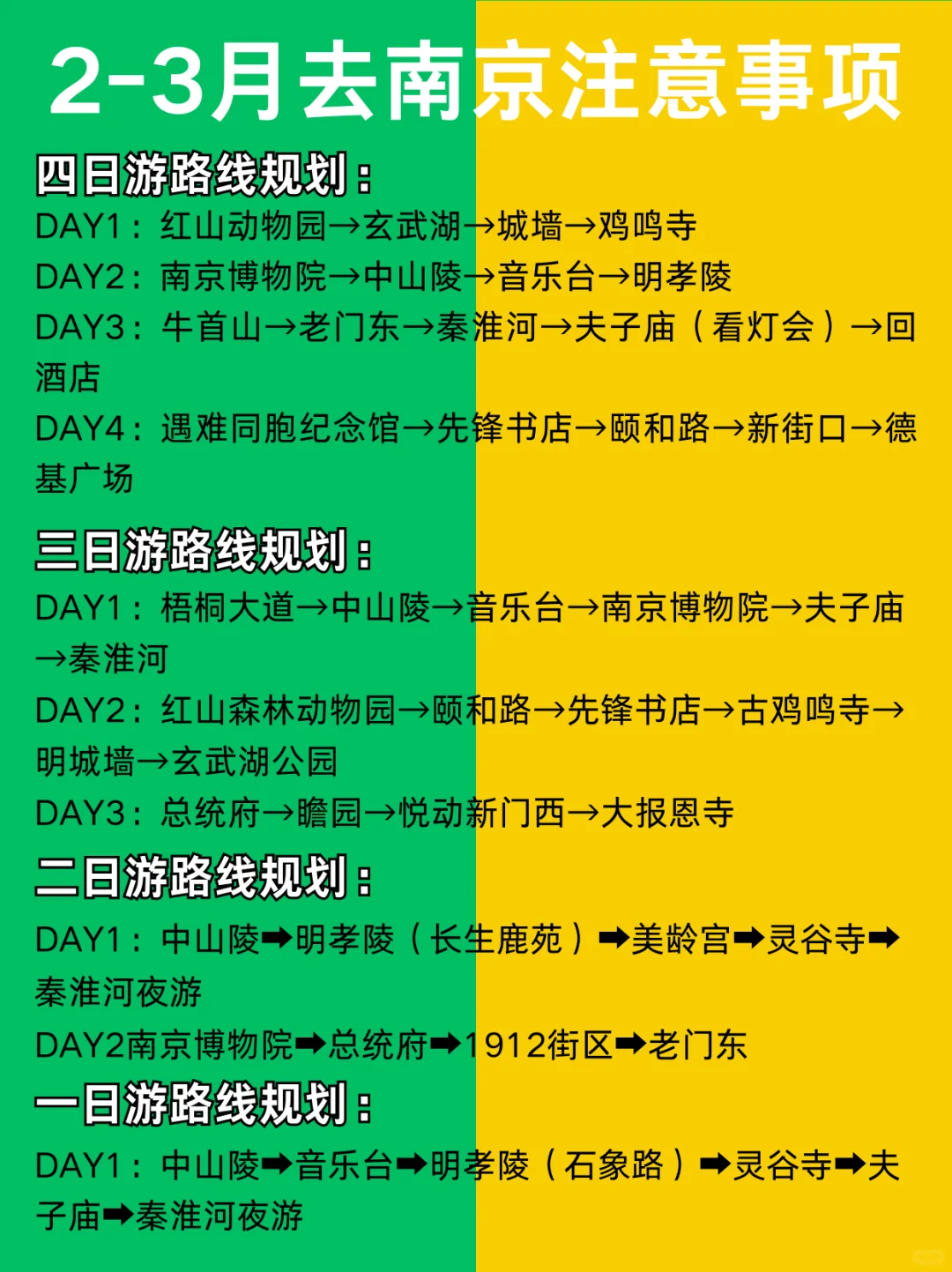 南京2-3🈷景点📍建议去🆚不建议去