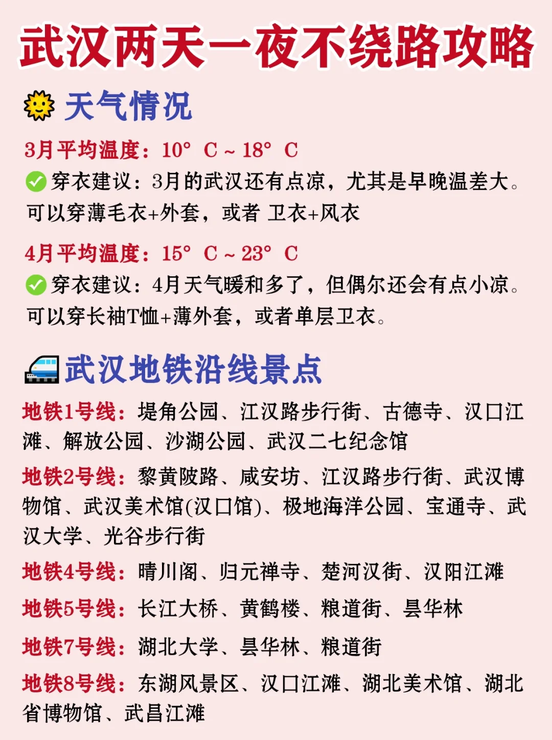 武汉樱花季🌸2天1晚旅游攻略‼️轻松拿捏🤏🏻