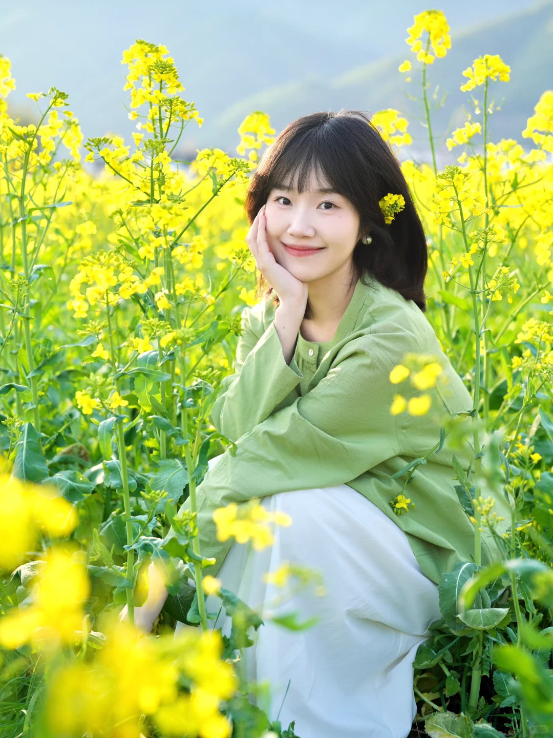 春日出游🌼油菜花拍出电影氛围感