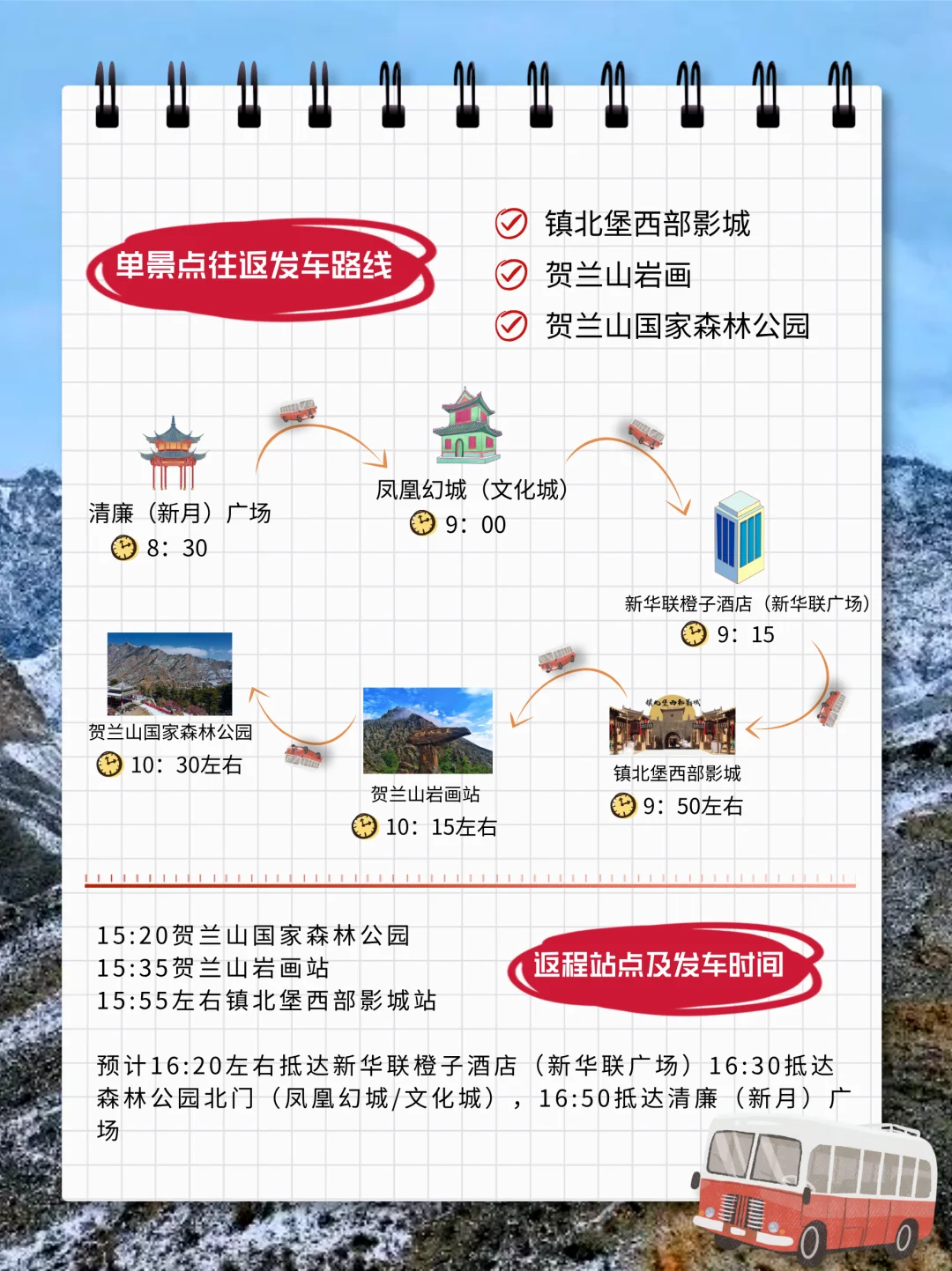 宁夏景区一日游路线和站点！