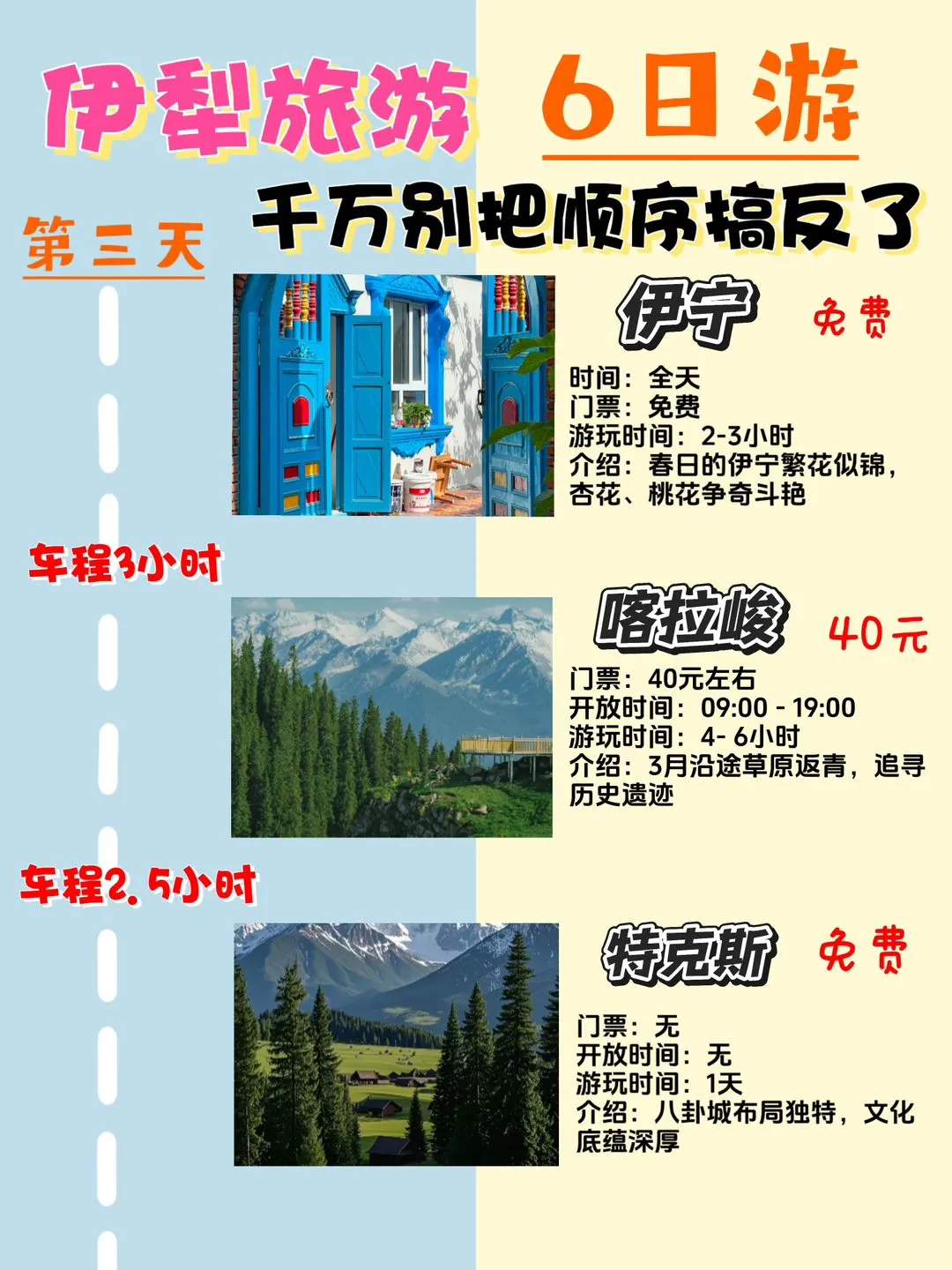 伊犁＋赛里木湖‼6天5晚全新攻略💯