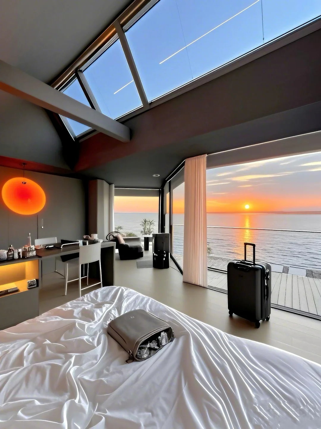 秦皇岛！阿那亚！躺看日出！不想退房😭！