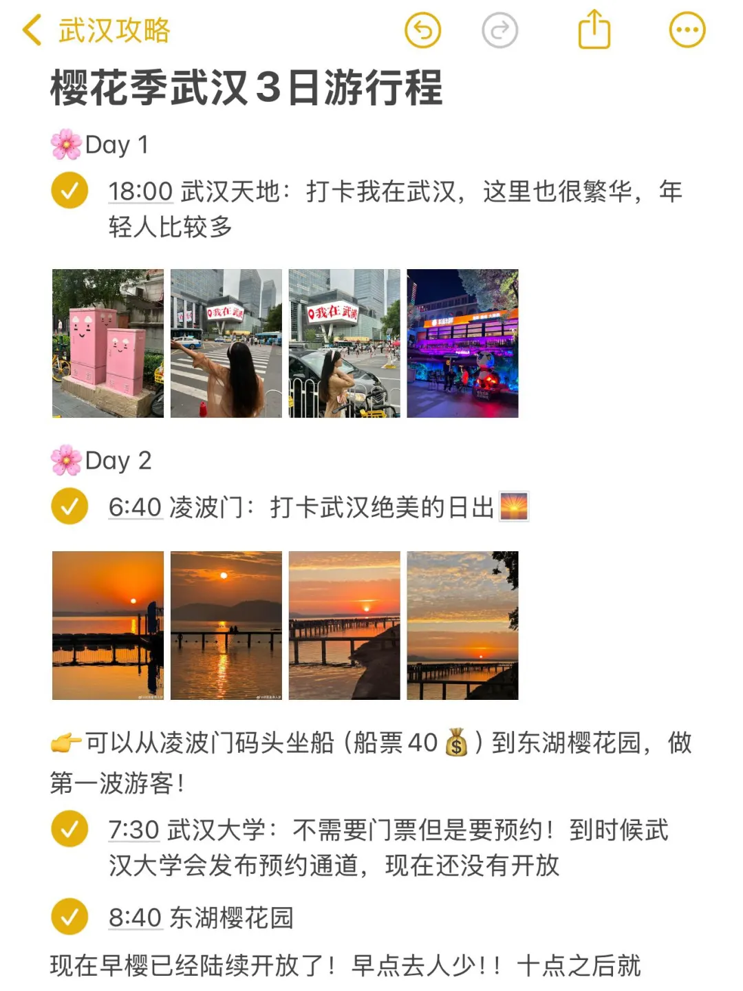 对自己做的武汉🌸攻略满意得睡不着…