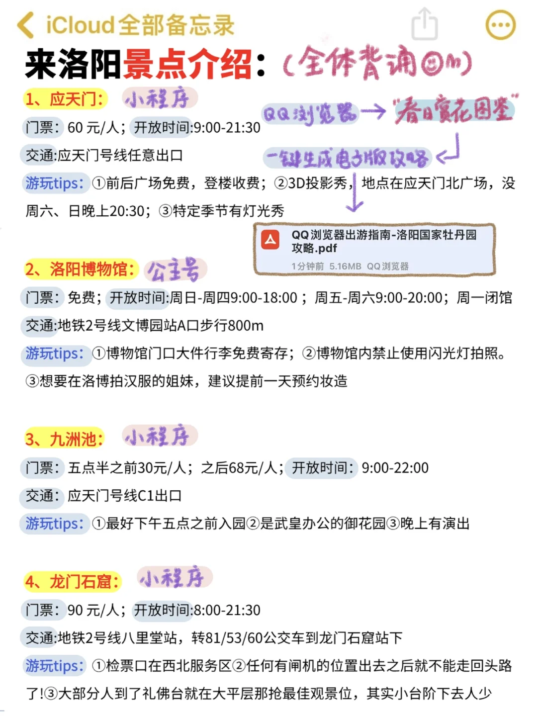 终于弄明白洛阳怎么玩不绕路‼️（附赏花攻略