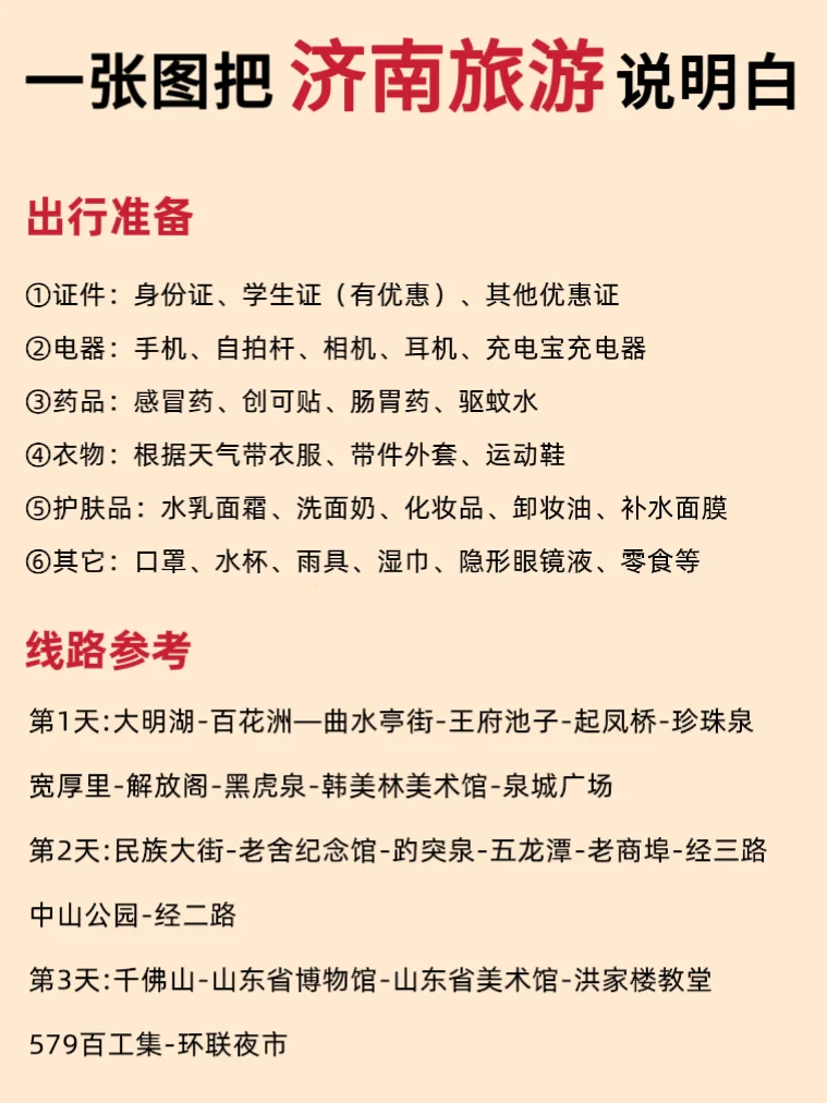 济南土著整理‼️超详细旅游攻略一篇就够了✅