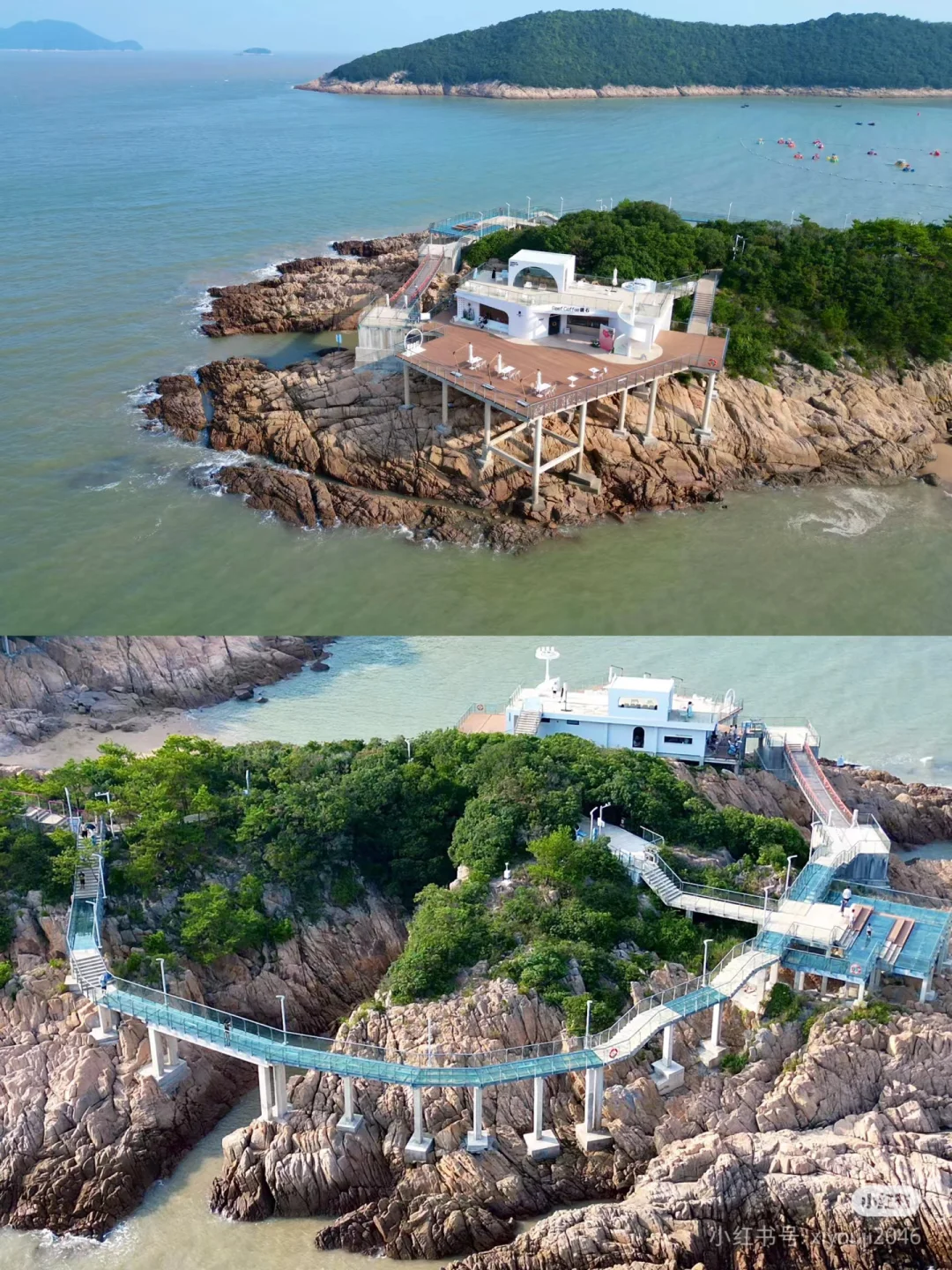 假期海边旅行，松兰山景区。