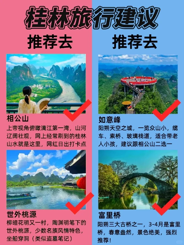 第一次来桂林旅游必看！超全攻略码住！✨