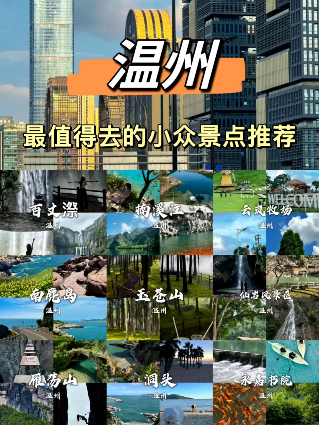 来温州不去这9个景点❓你糊涂啊❗️❗️❗