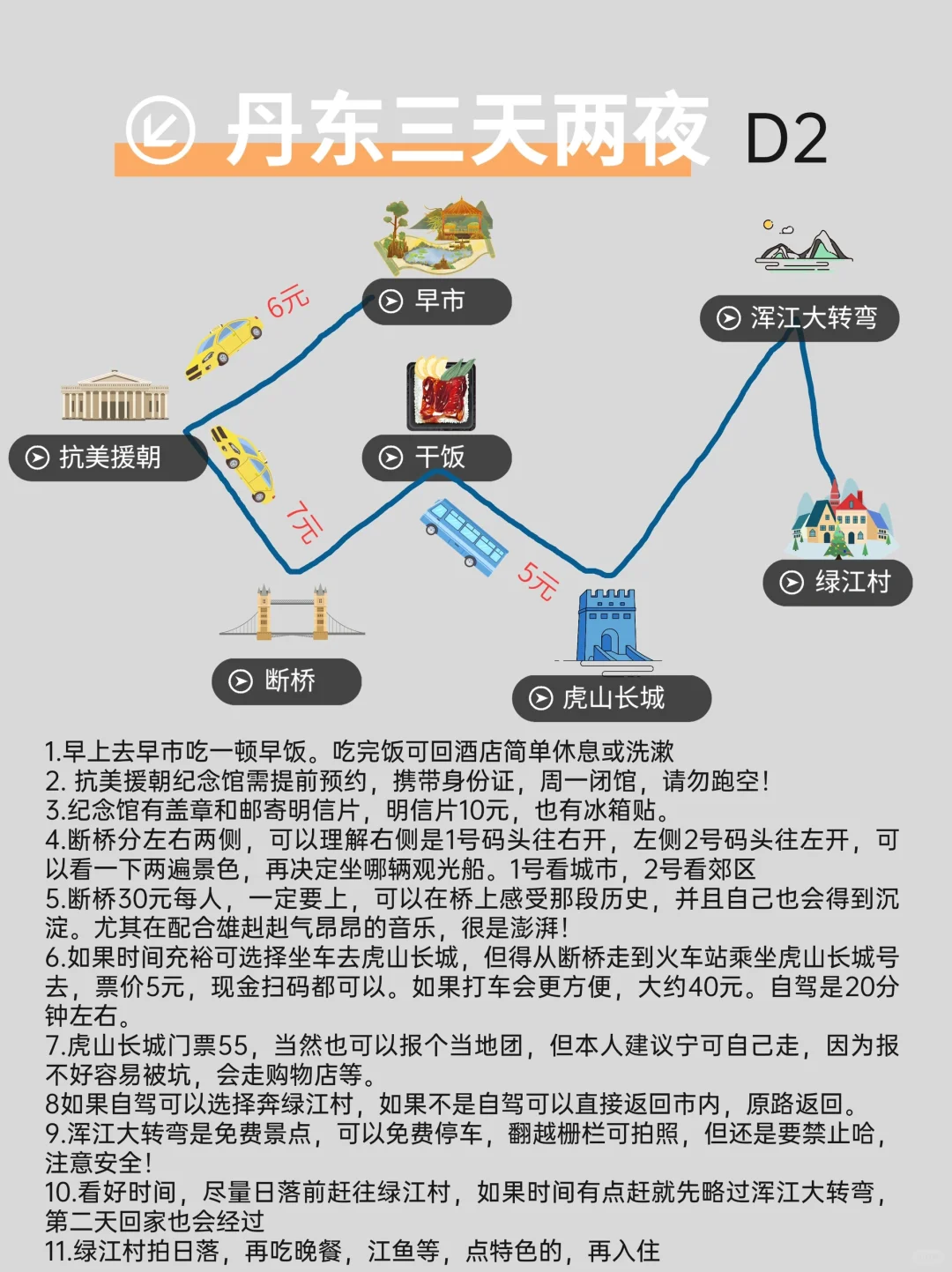 边境丹东三天两夜攻略｜详细得不能再详细了