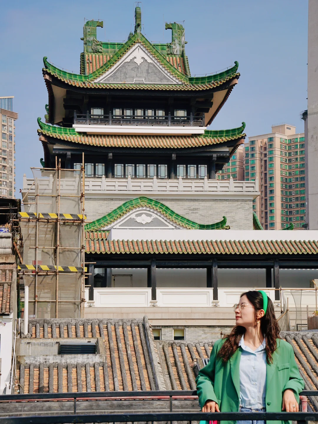 来广州了❗️永庆坊去了，月亮桥真的好美啊