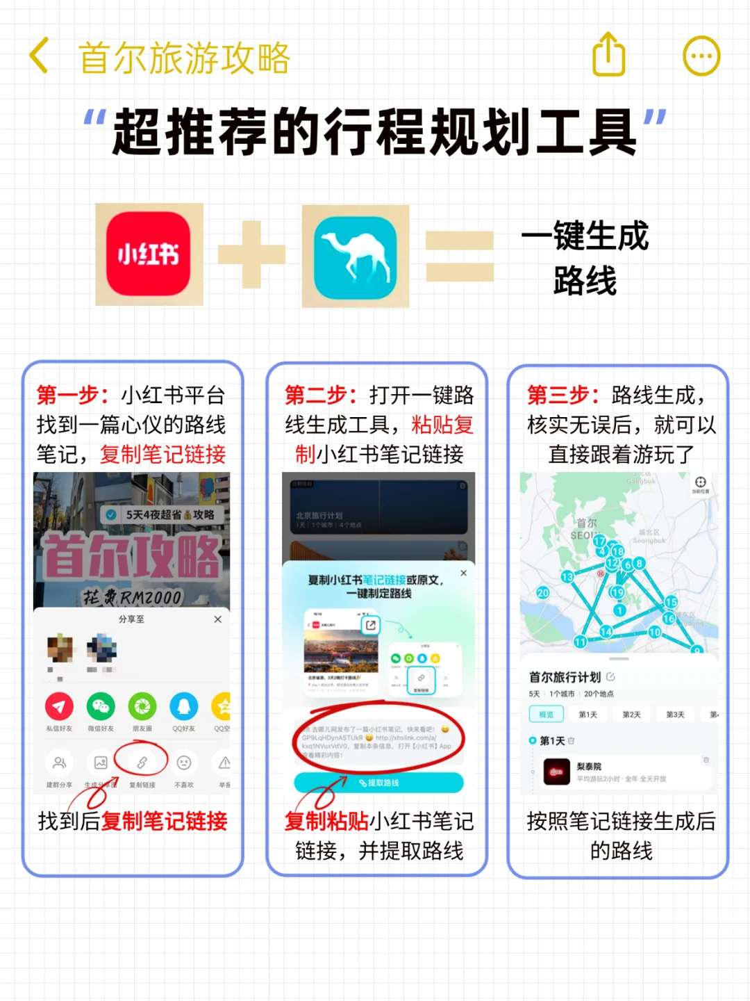 首尔5日旅游攻略女生必看版✅附路线