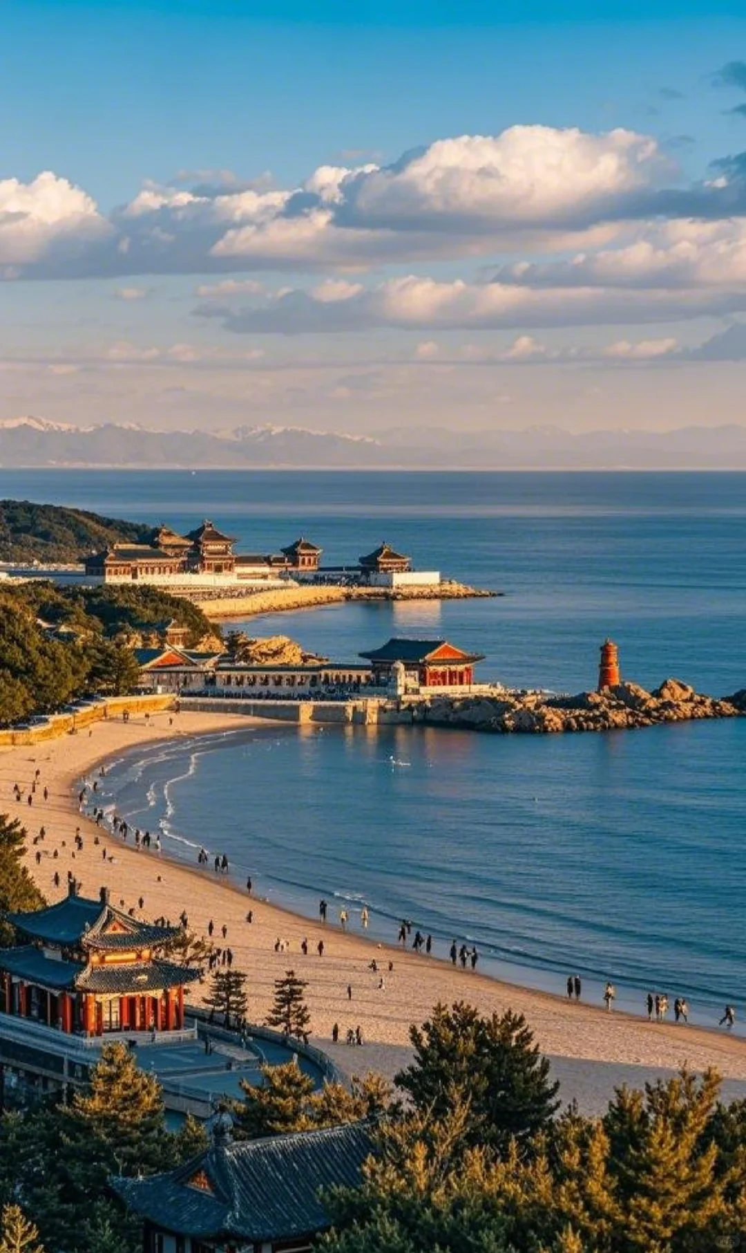 威海的天是蓝的，风是甜的