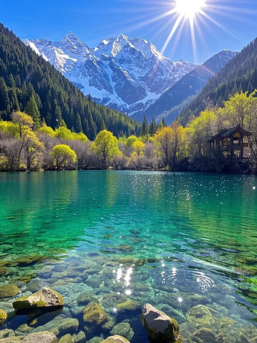 别再说九寨沟只有秋天美❗️春天才是宝藏