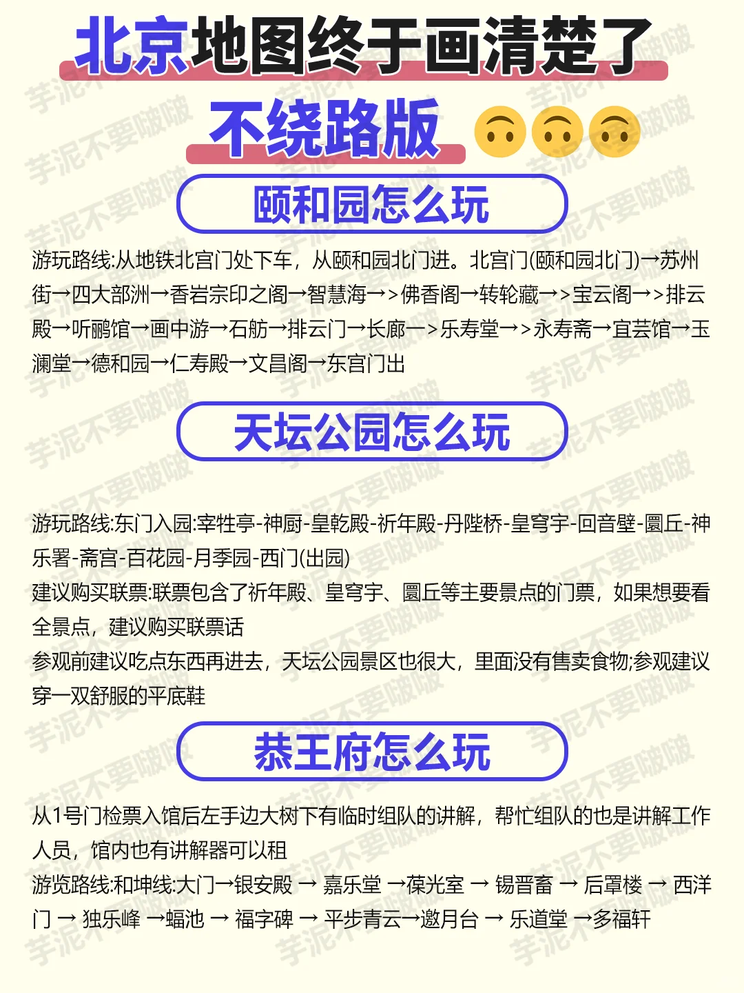 一图懂✅后悔没早点看到超全北京旅游攻略