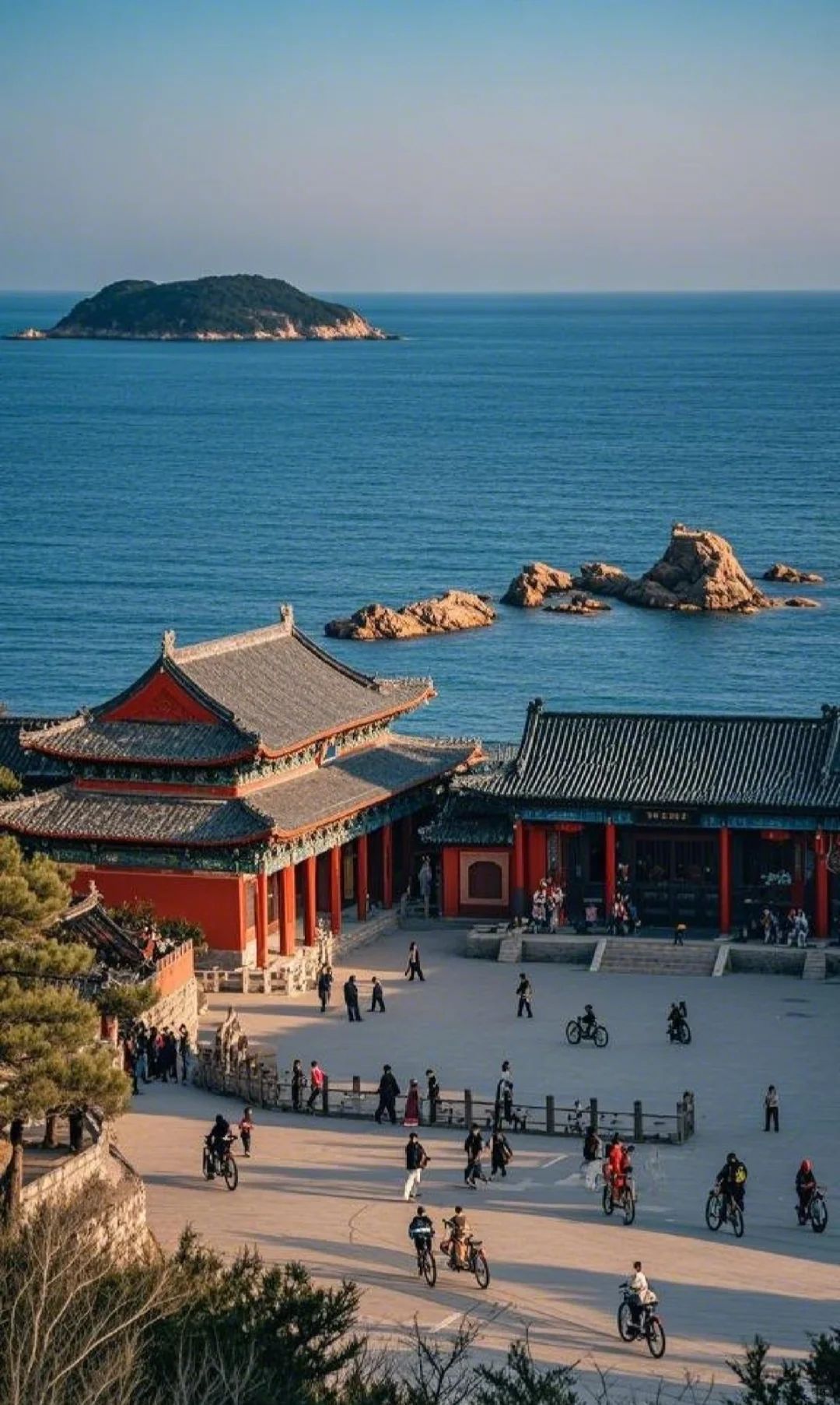 威海的天是蓝的，风是甜的