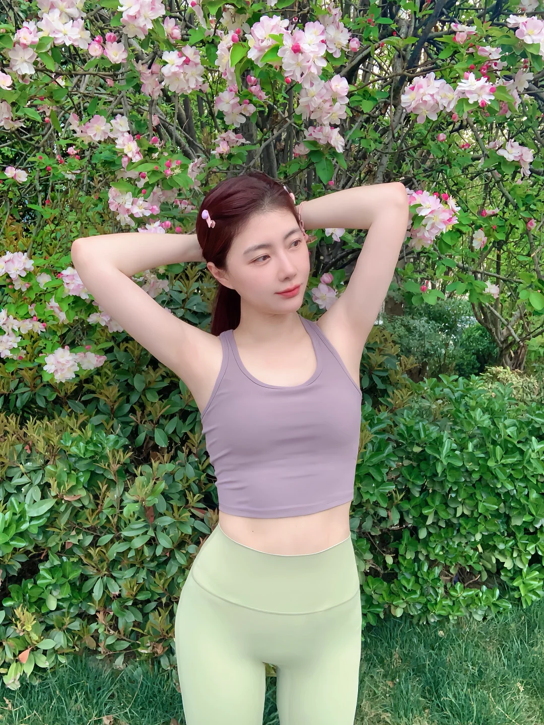 🌸交换春天|瑜伽服和樱花也太配了吧！