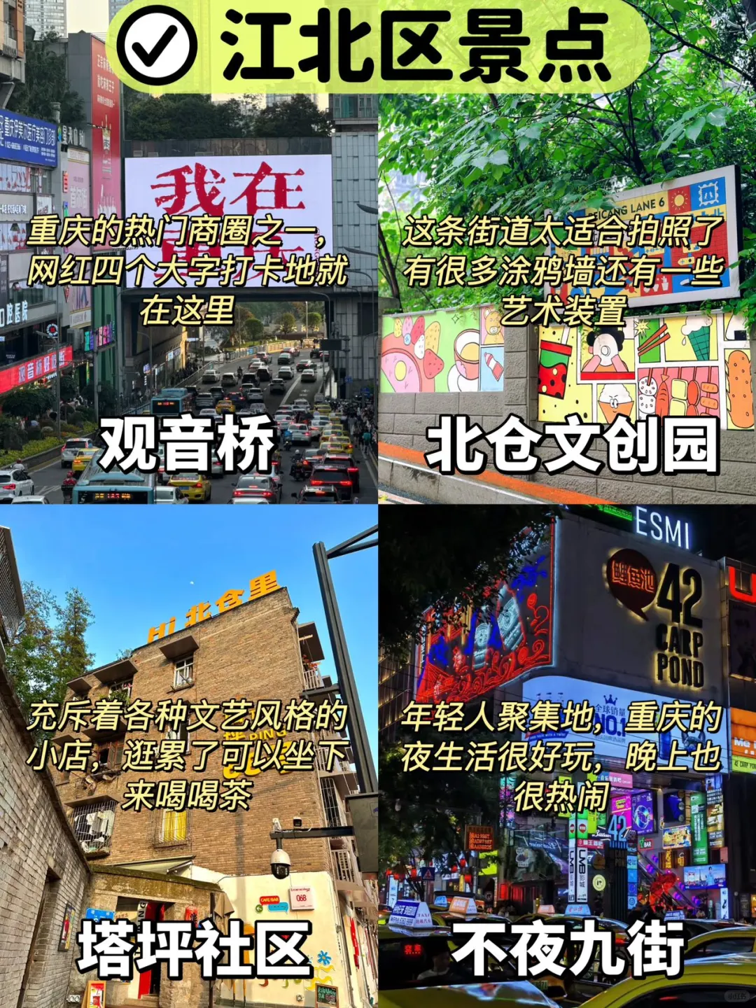 重庆各区景点分布来啦🥰做好笔记