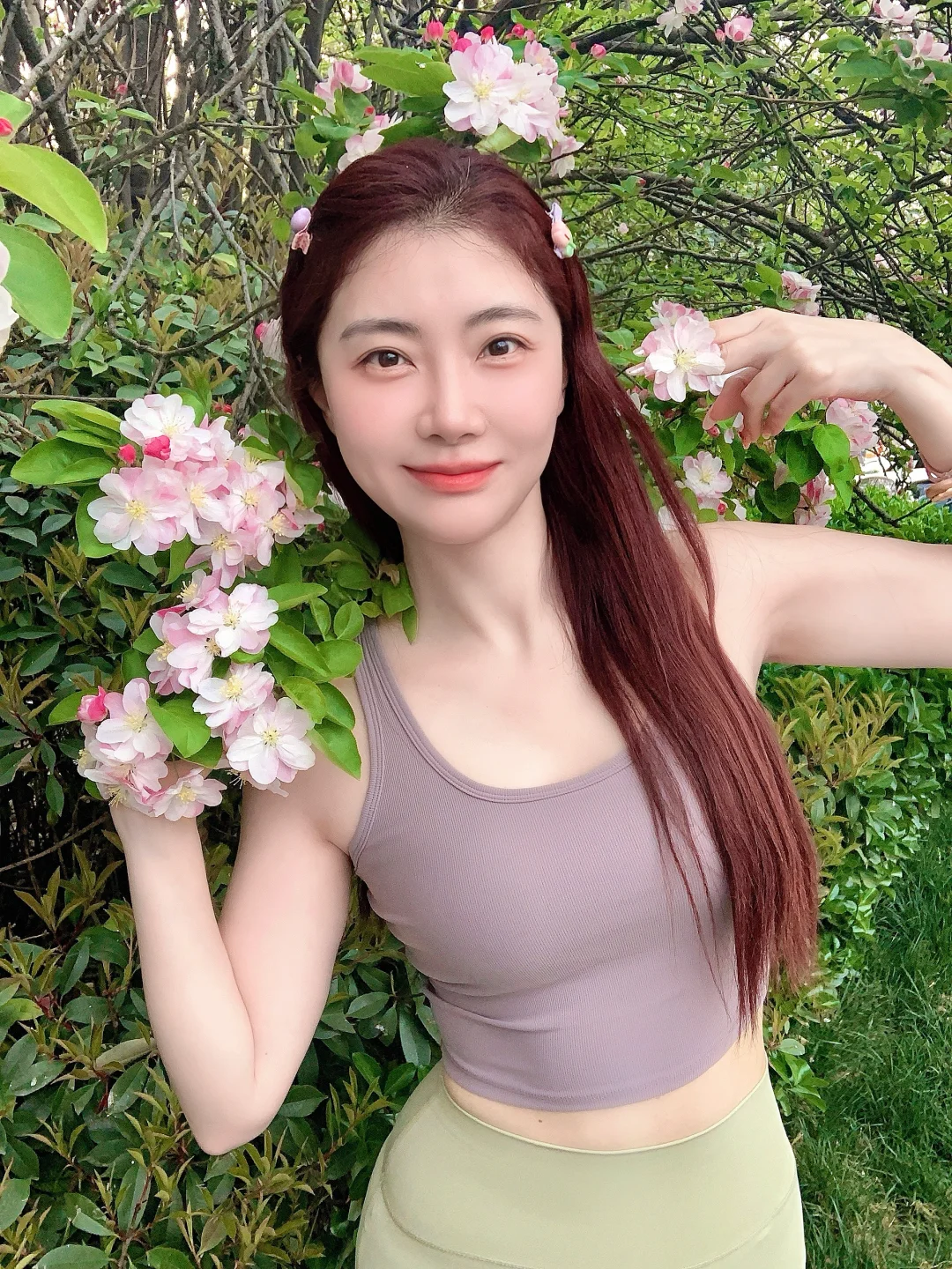 🌸交换春天|瑜伽服和樱花也太配了吧！