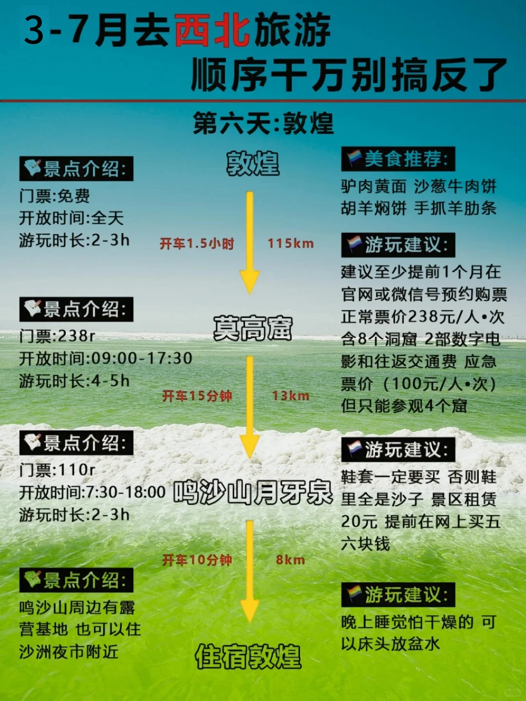 3-7月西北旅行|绝美风光+避坑指南!🏜️
