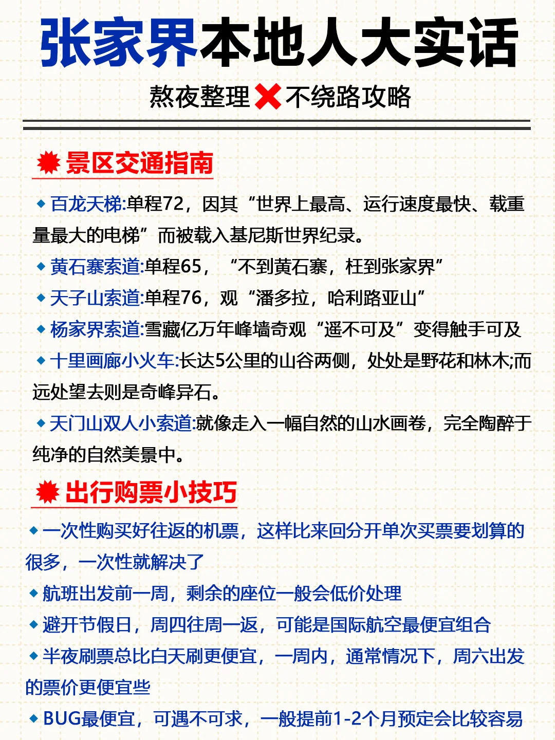 张家界景区分布图！