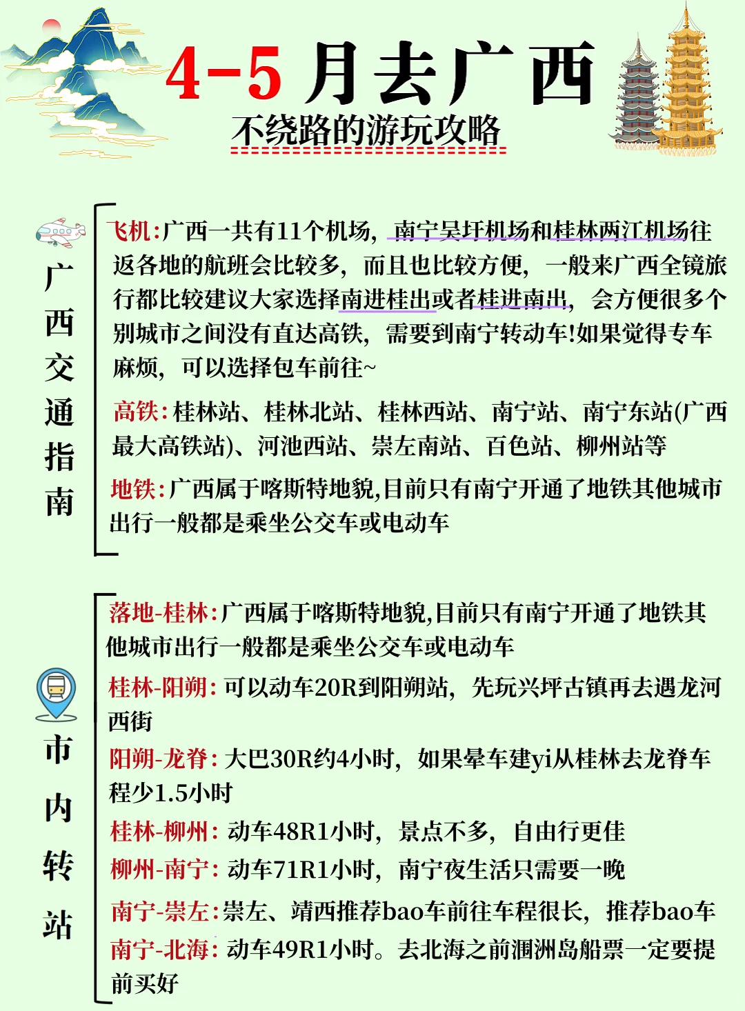 4-5月淡季广西旅游攻略！本地人大实话🙏