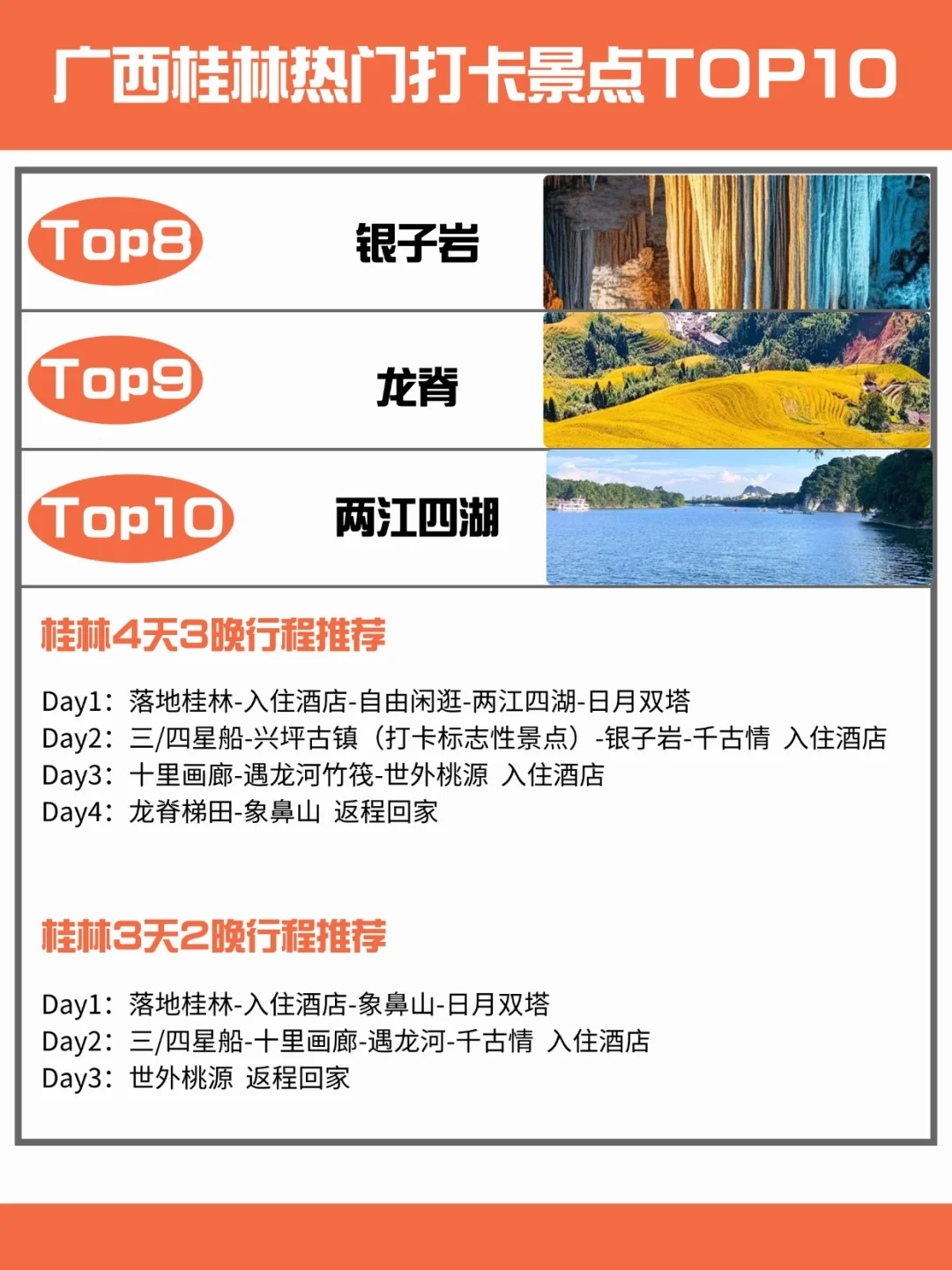 4-6🈷️来桂林旅游必打卡景点🔥赶紧收藏吧