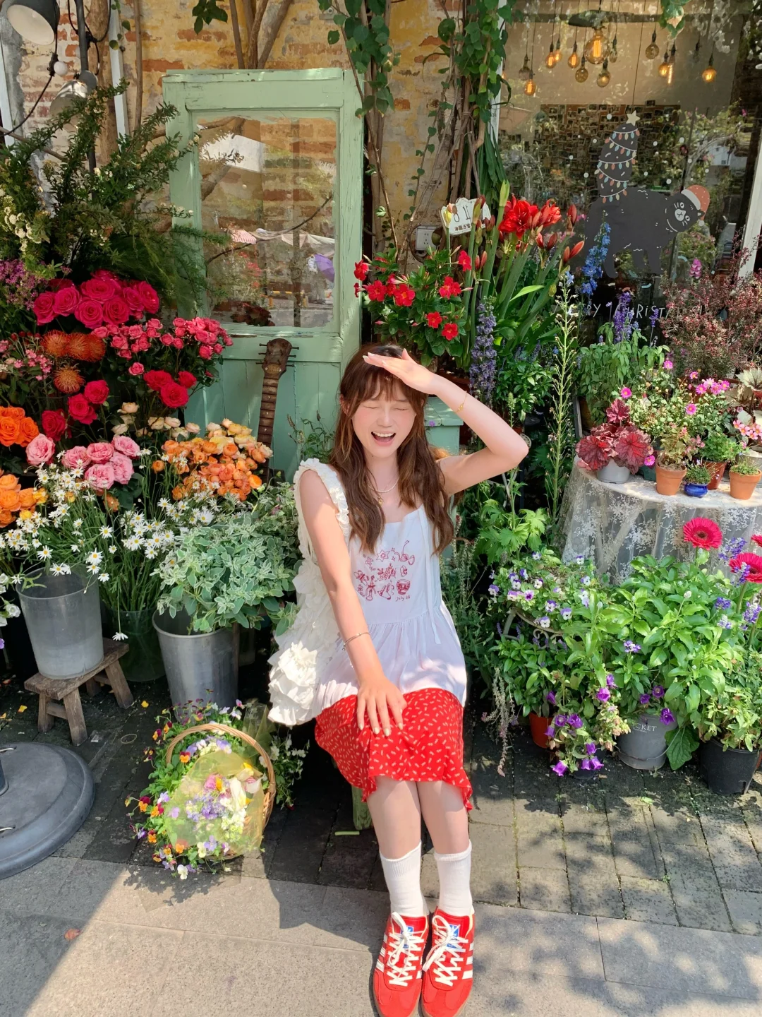 🐈.𓈒𓂂𓈒𓍼💐广州有小猫的花院太浪漫啦！