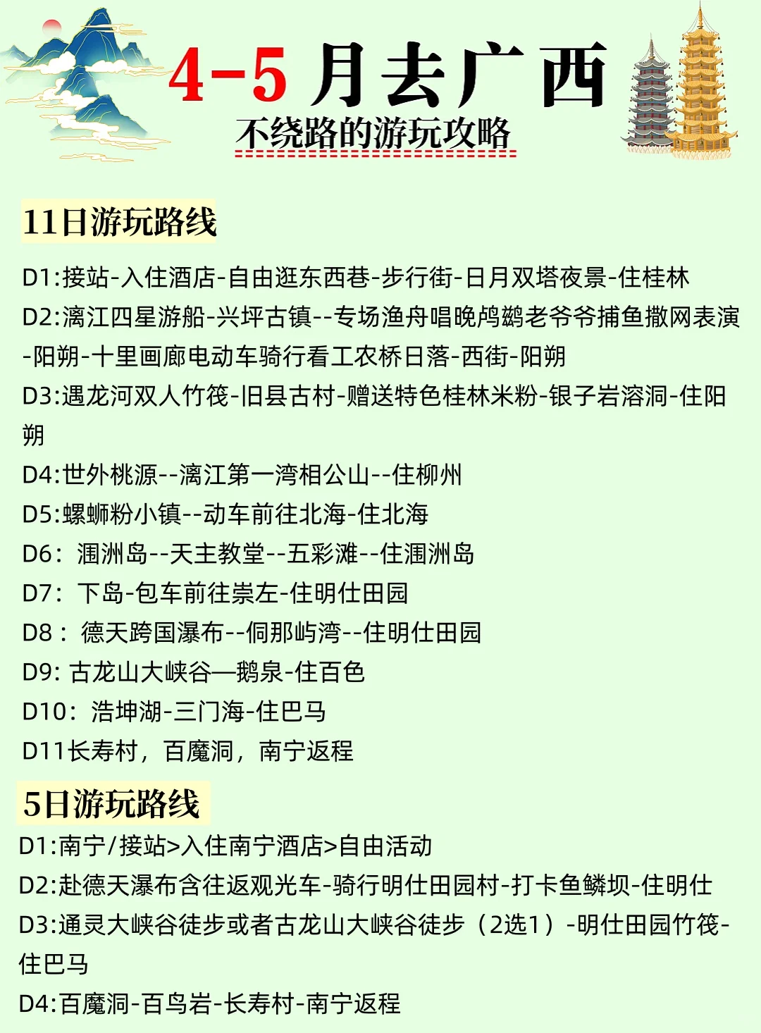 4-5月淡季广西旅游攻略！本地人大实话🙏